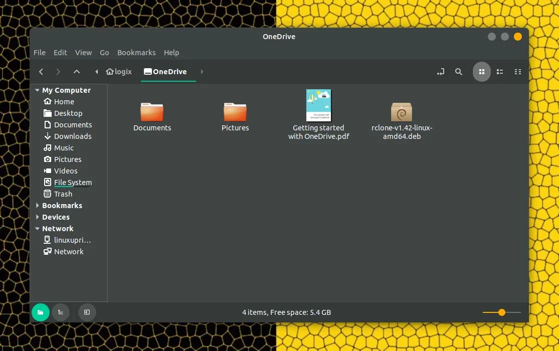 OneDrive montado Linux