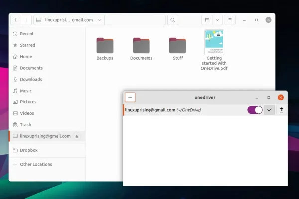 Acesse OneDrive no Linux usando OneDriver (v0.11.0 lançado com GUI para facilitar a configuração)