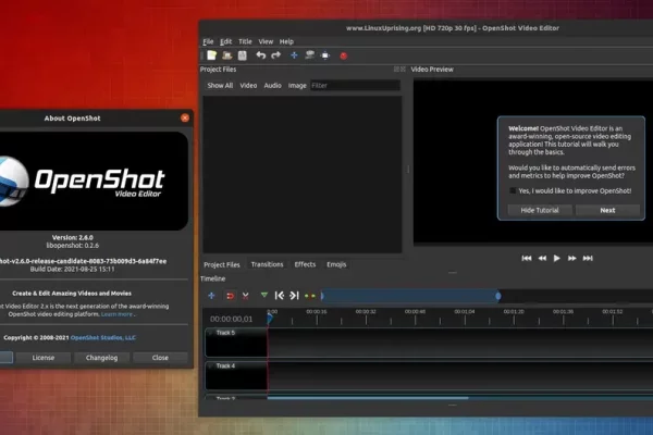 Editor de vídeos OpenShot 2.6.0 lançado com novos efeitos especiais / IA, efeitos de áudio, mais
