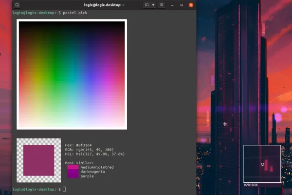 Pastel é uma nova ferramenta para trabalhar com cores do terminal