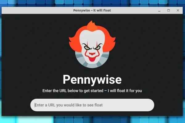 Abra sites em uma janela flutuante e sem bordas com o Pennywise