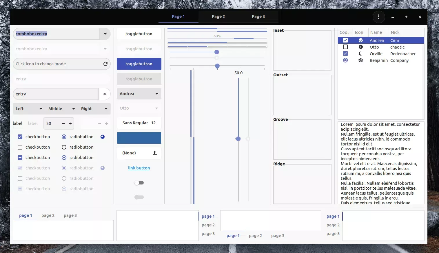 Tema de atualização do Plata material design