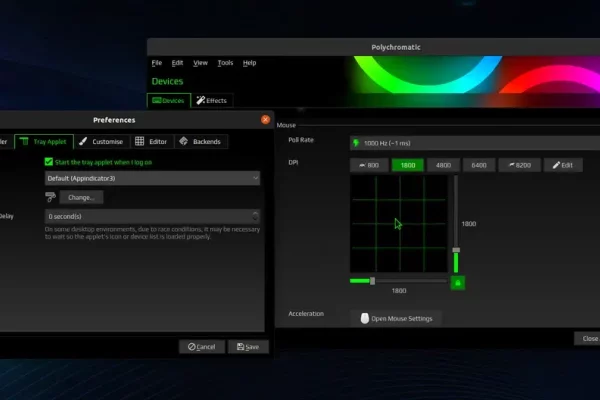 Aplicativo de configuração de periféricos Razer para Linux Policromatic tem primeiro lançamento estável em três anos
