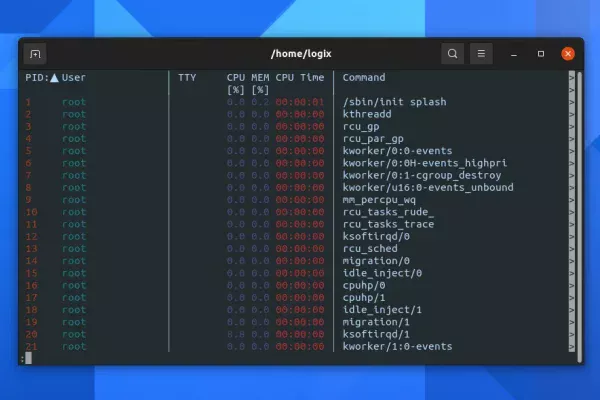 procs é um substituto moderno para ps com saída colorida, informações adicionais (escrito em Rust)