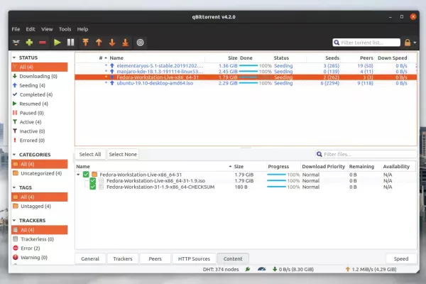 qBittorrent 4.2.0 adiciona suporte para Libtorrent 1.2, novos recursos