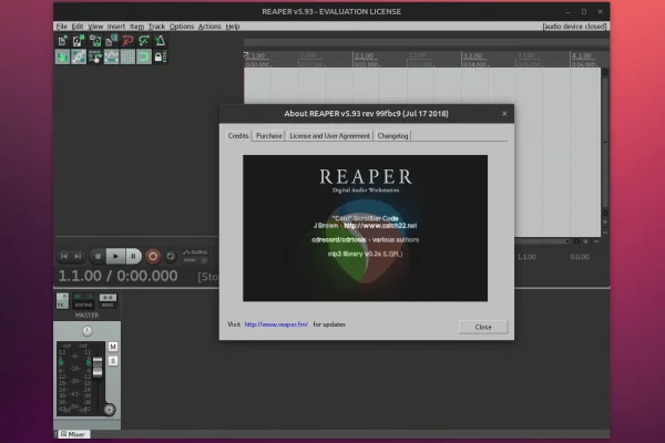 A estação de trabalho de áudio digital REAPER adiciona versões experimentais de Linux nativas