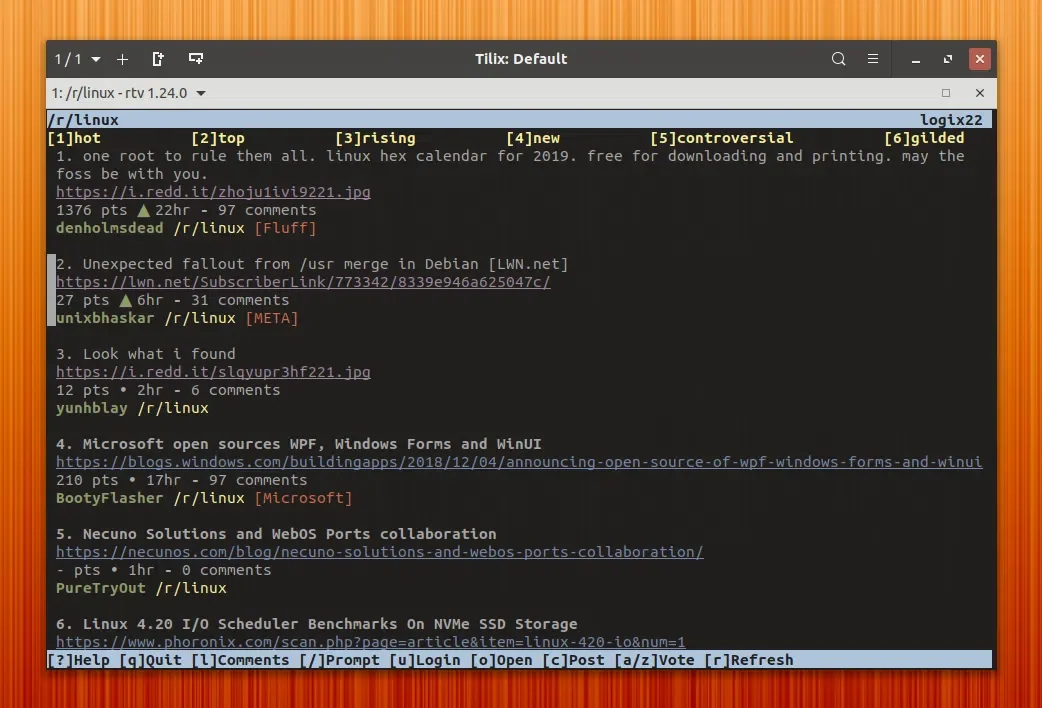 Reddit Terminal Viewer