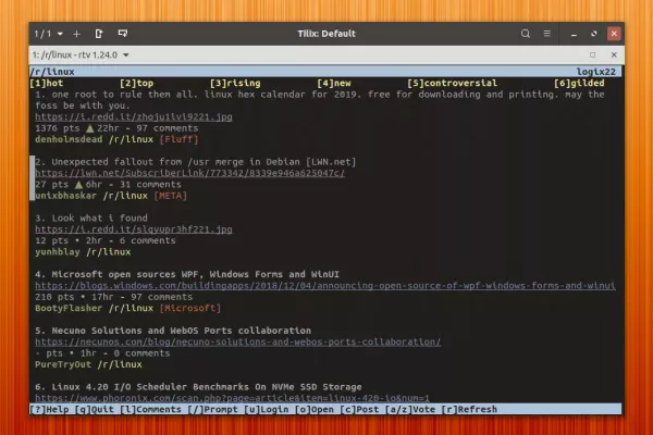 Use Reddit no Terminal com RTV (Reddit Terminal Viewer)