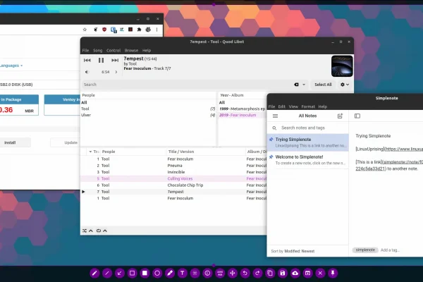 Rodada de lançamentos: X11 Gestures, Ventoy 1.0.36, Clight 4.3, Flameshot 0.9, SimpleNote 2.7.0 e Quod Libet 4.4.0