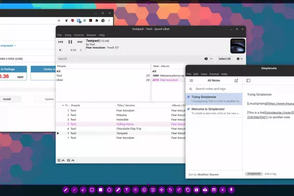 Rodada de lançamentos: X11 Gestures, Ventoy 1.0.36, Clight 4.3, Flameshot 0.9, SimpleNote 2.7.0 e Quod Libet 4.4.0