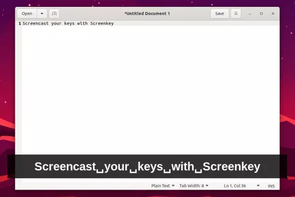Mostre teclas pressionadas em screencasts com Screenkey (agora com suporte para Python 3 e GTK 3)