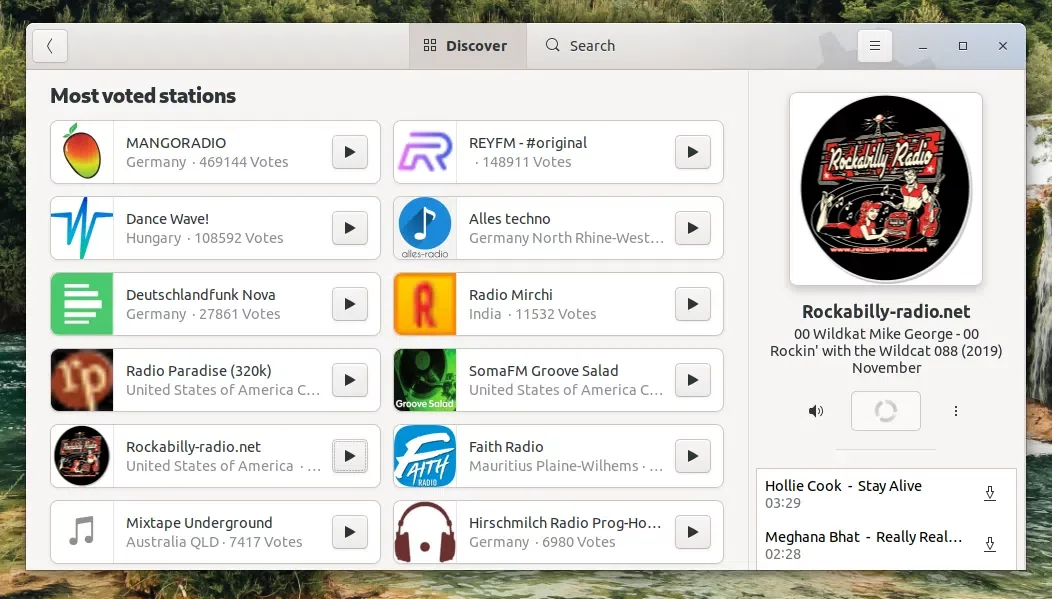 Aplicativo de rádios online Shortwave para Linux