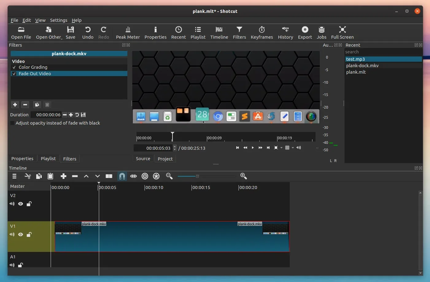 Editor de vídeo Shotcut