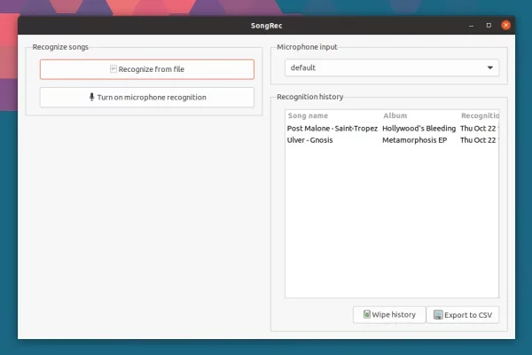 Identifique músicas em seu desktop Linux usando SongRec, um cliente Shazam para Linux
