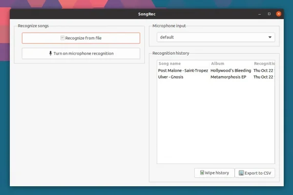 Identifique músicas em seu desktop Linux usando SongRec, um cliente Shazam para Linux