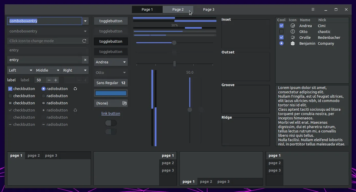 Tema gtk escuro Stilo