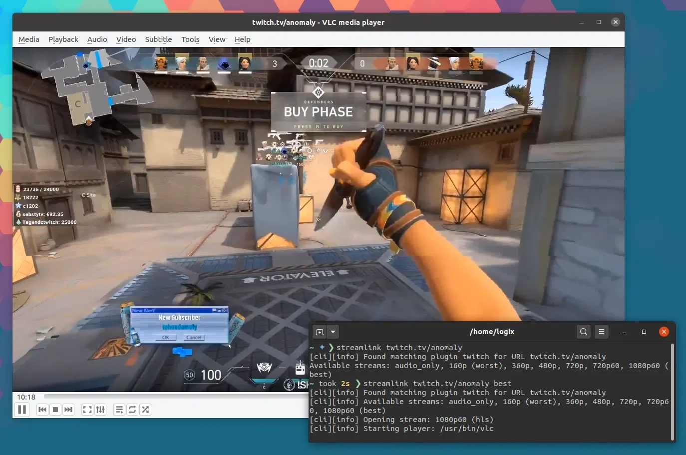 Streamlink VLC