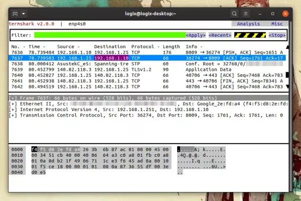 'Wireshark For The Terminal': Termshark 2.0 adiciona remontagem de stream, entrada canalizada e modo dark