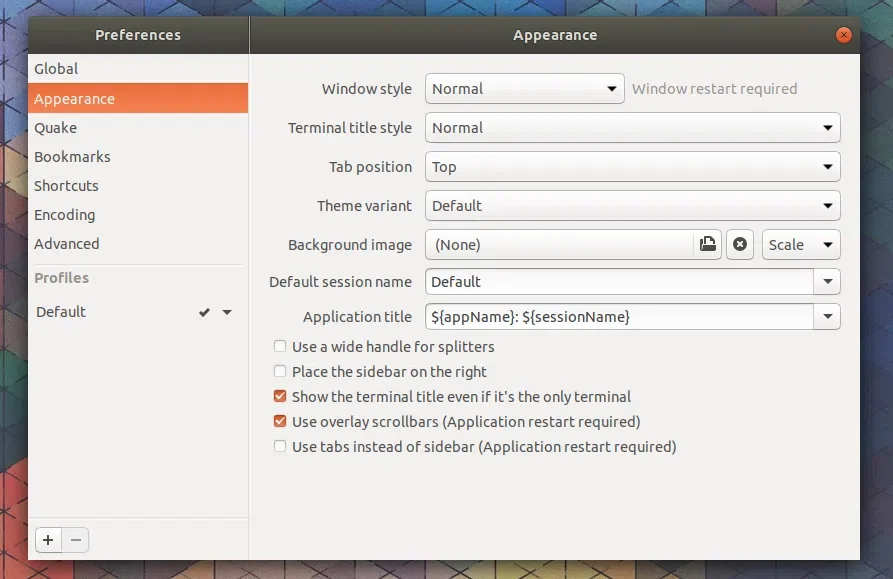 Emulador de terminal Tilix