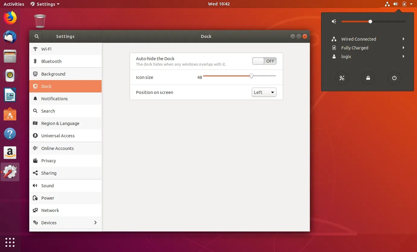 Tela do Ubuntu 18.04