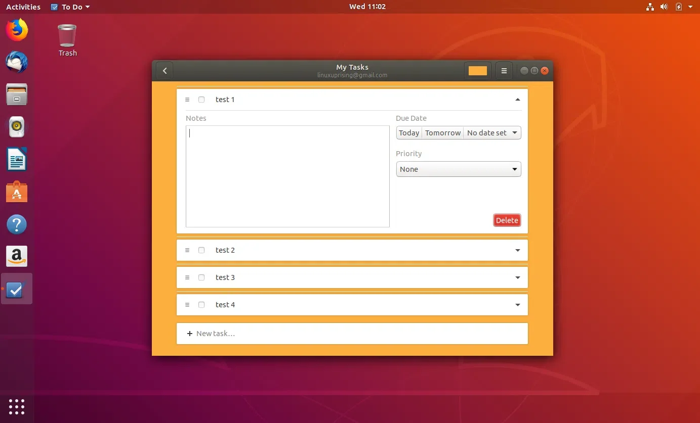Tela do Ubuntu 18.04