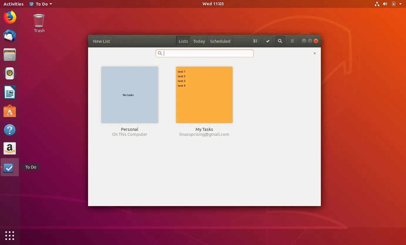 Tela do Ubuntu 18.04