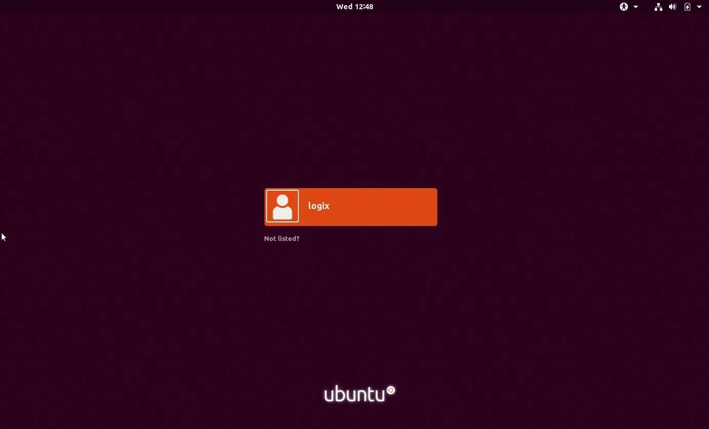 Tela do Ubuntu 18.04