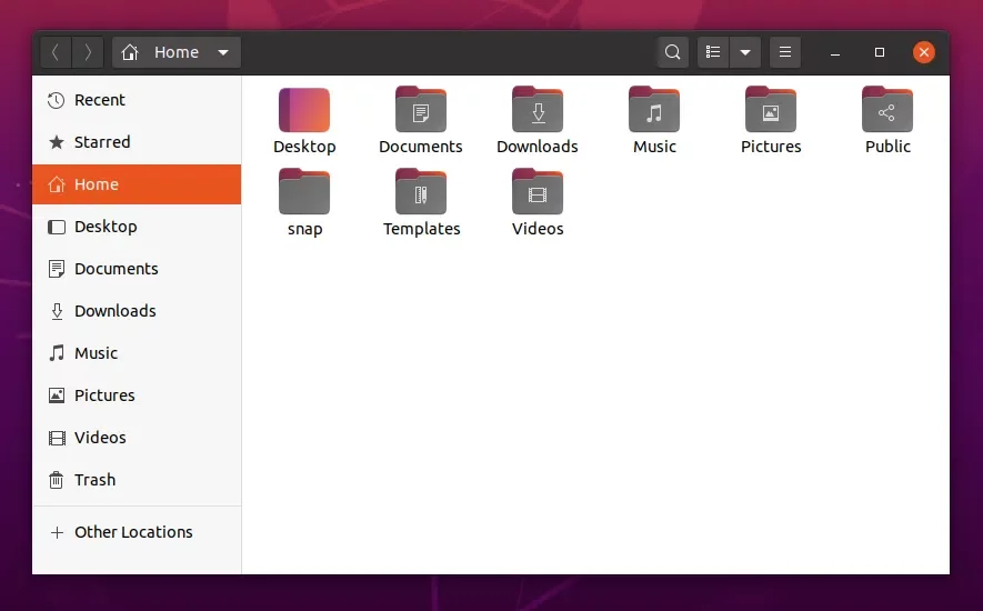 Ubuntu 20.04 new Yaru folder icons