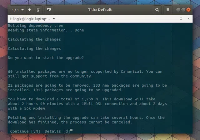 Atualizando para Ubuntu 18.04 LTS (desktop ou servidor) a partir da linha de comando