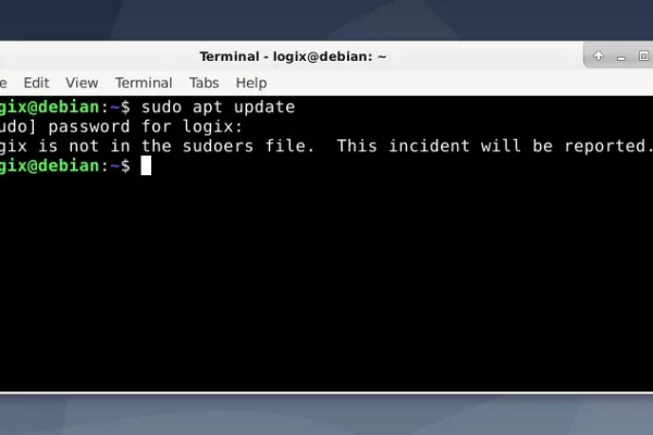 Corrigir 'O nome de usuário não está no arquivo Sudoers. Este incidente será relatado.' no Debian