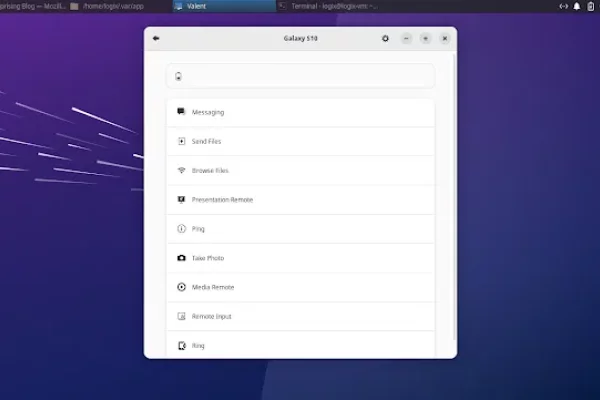 Valent é um cliente KDE Connect para desktops baseados em GTK (Cinnamon, Xfce, MATE, Pantheon)