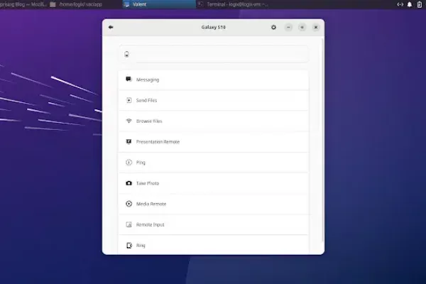 Valent é um cliente KDE Connect para desktops baseados em GTK (Cinnamon, Xfce, MATE, Pantheon)