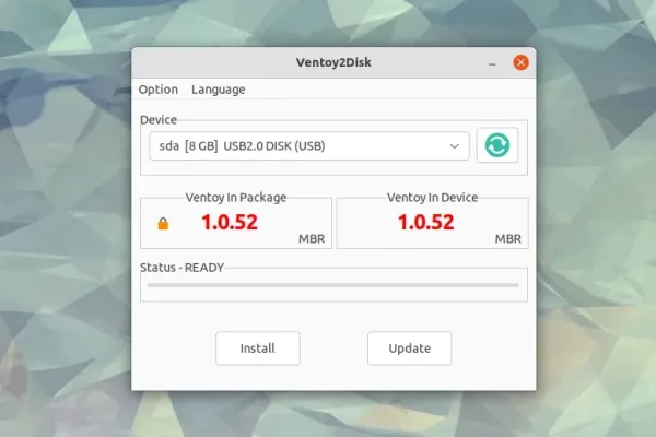 Ventoy Botable USB Creator recebe uma GUI nativa para Linux