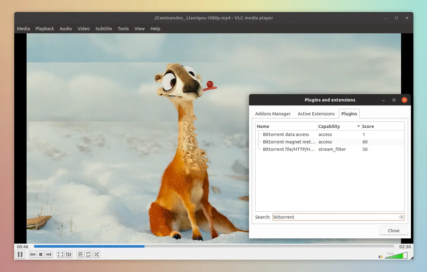 Plugin VLC BitTorrent