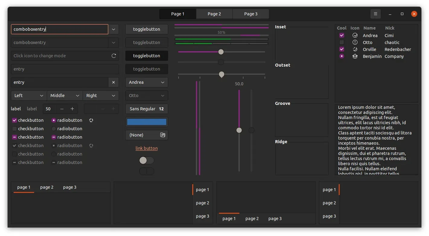 Ubuntu Yaru tema aubergine