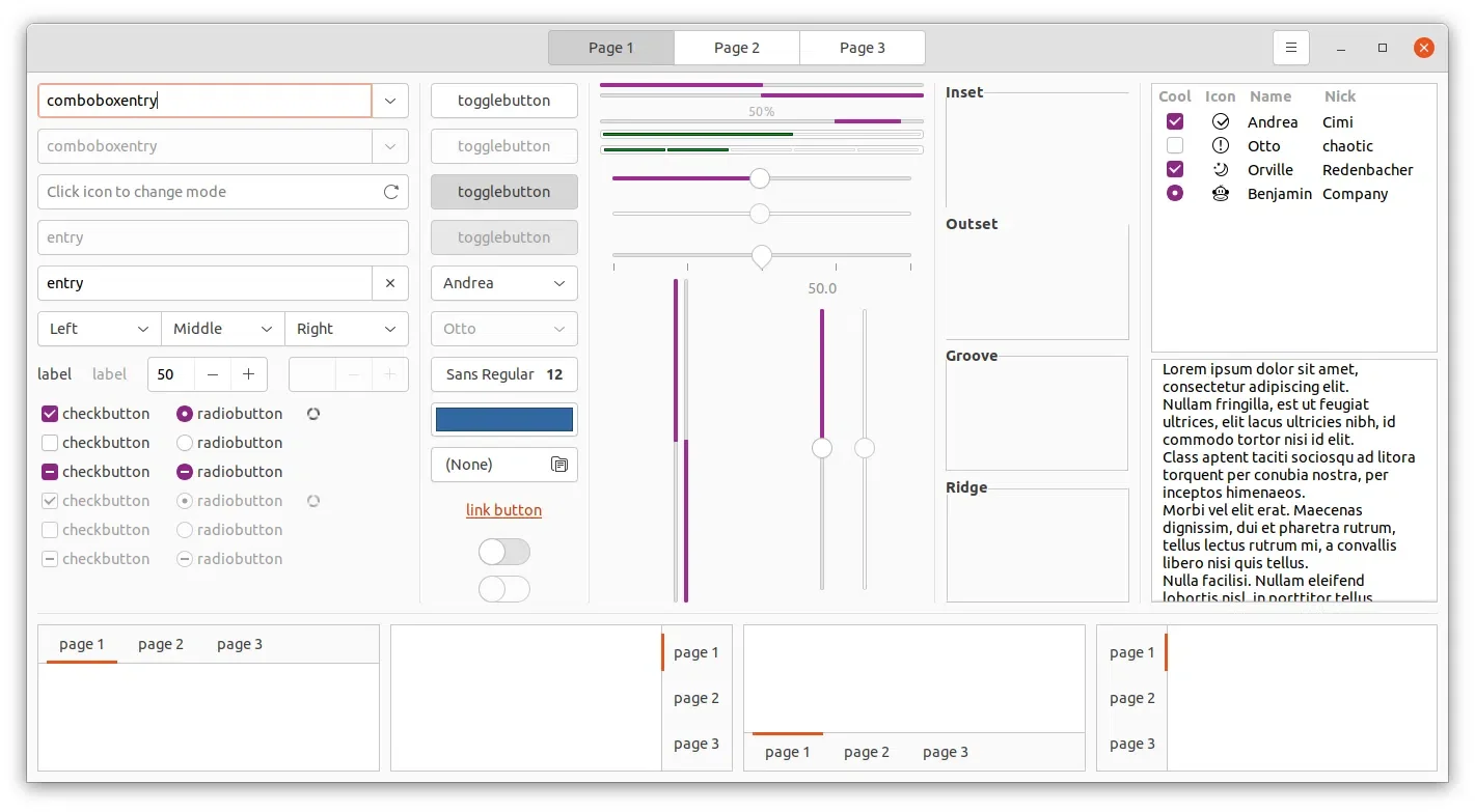 Ubuntu Yaru tema aubergine