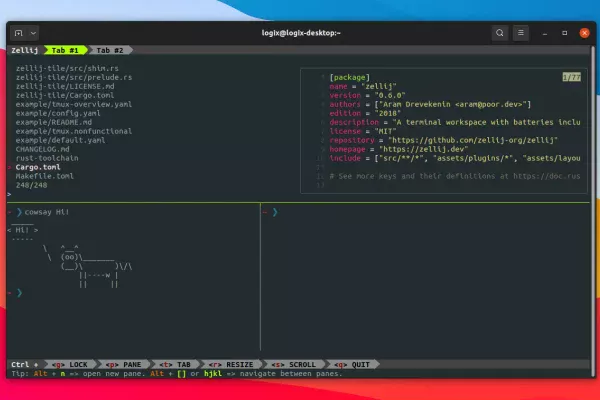 Zellij é um novo multiplexador de terminal escrito em Rust