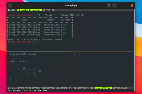 Zellij Rust Terminal Multiplexer 0.12.0 lançado com sessões destacáveis / persistentes