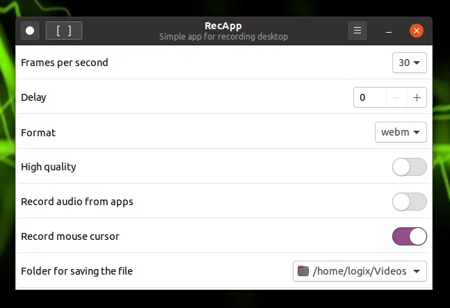 RecApp ferramenta screencast