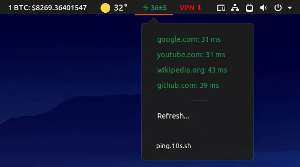Argos Gnome Shell