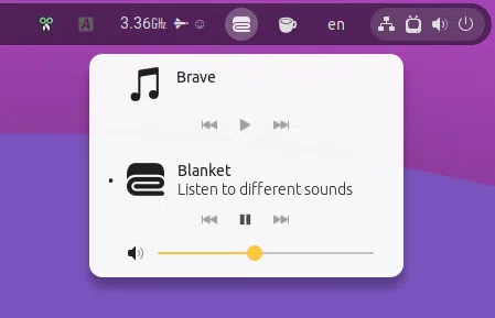 Blanket MPris Indicator GNOME Shell