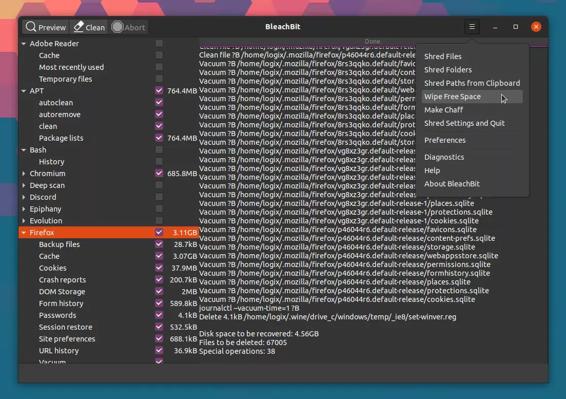 BleachBit sistema mais limpo
