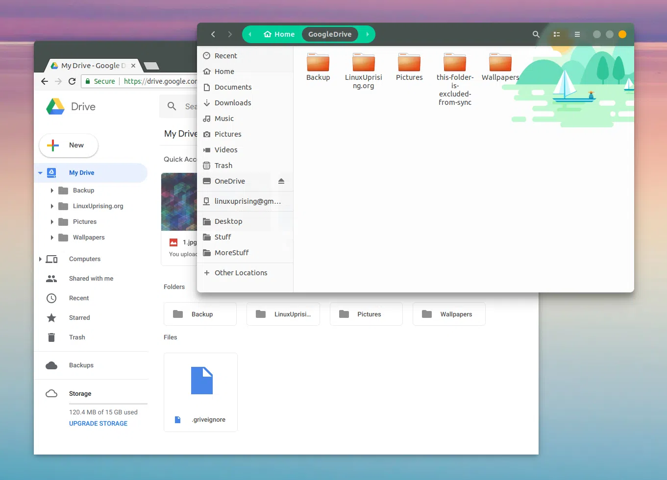 Sincronização automática do Grive 2 Google Drive