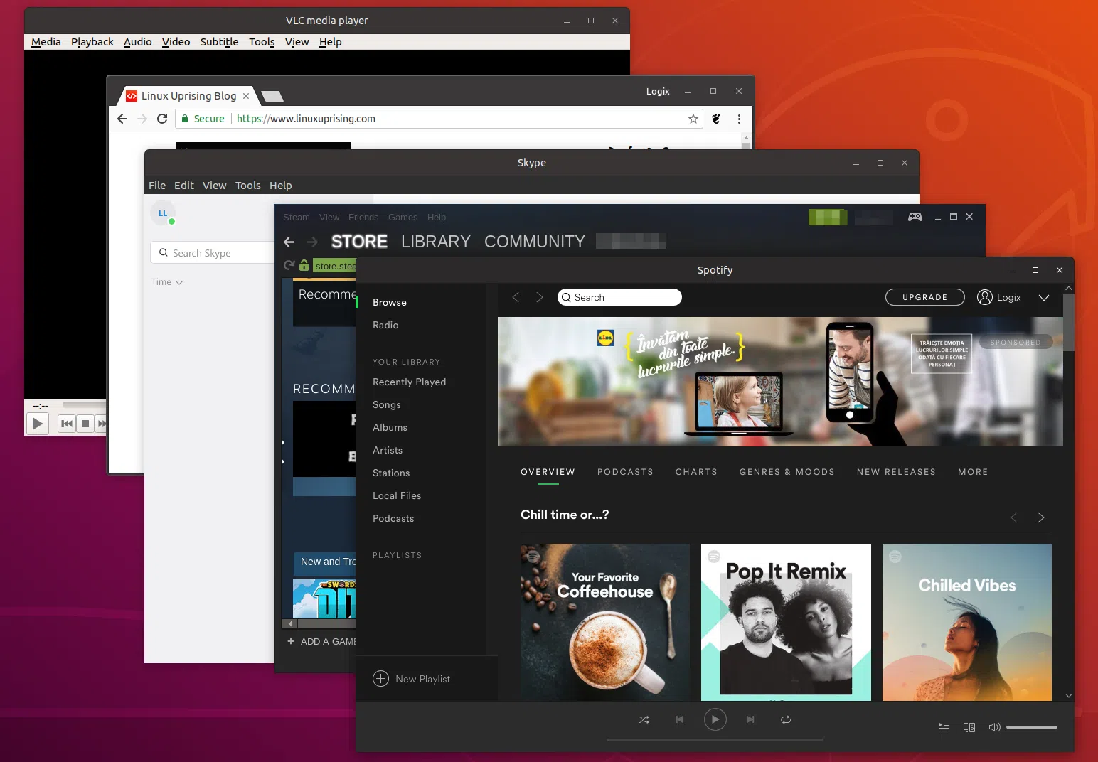 Aplicativos comuns no ambiente Ubuntu