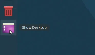 Mostrar ícone da área de trabalho Gnome Shell Ubuntu Dock