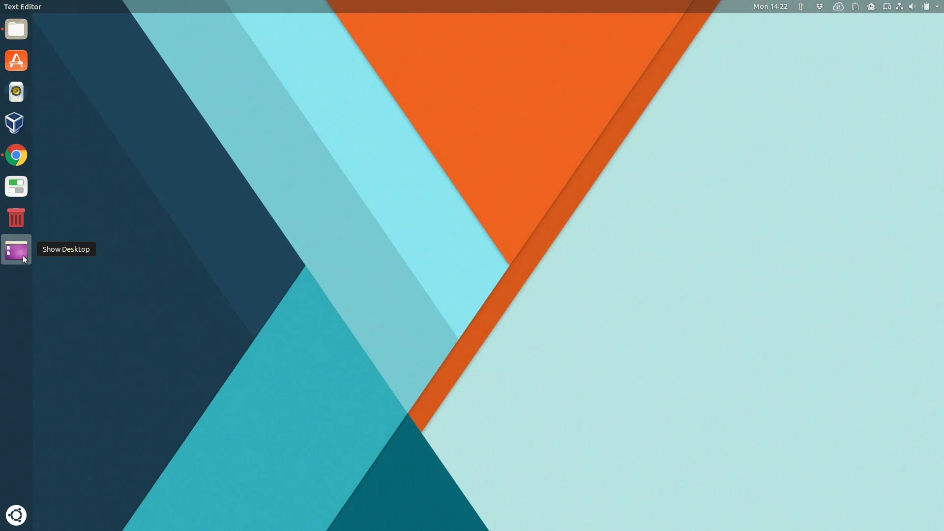 Mostrar dock do Gnome Shell do ícone da área de trabalho