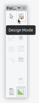 Os formulários do LibreOffice saem do modo de design