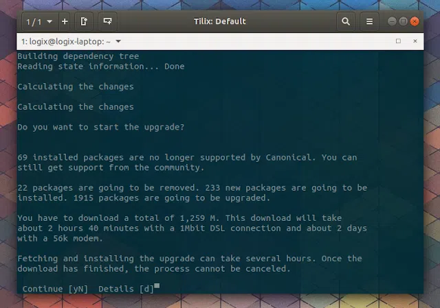 Atualizando para Ubuntu 18.04 LTS (desktop ou servidor) a partir da linha de comando