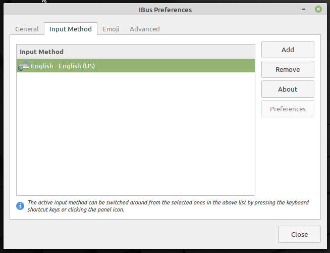Adicionando método de entrada do ibus-typing-booster
