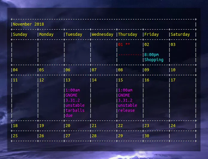 Google Agenda Conky